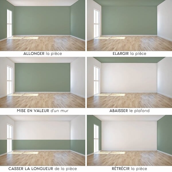 99DECO - Peinture Mur Velours - Vert Sauge - Interieur - 1l - large