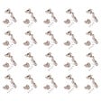 EMUCA - Lot de 20 charnières super coudées X91 à fermeture amortie avec embases à visser, Hauteur 0, Acier, Nickelé - vignette