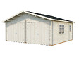 PALMAKO - Garage Roger en bois naturel ép.44 mm et porte en bois - Palmako - 36,8 m² - vignette