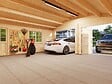 PALMAKO - Garage Roger en bois naturel ép.44 mm et porte en bois - Palmako - 36,8 m² - vignette