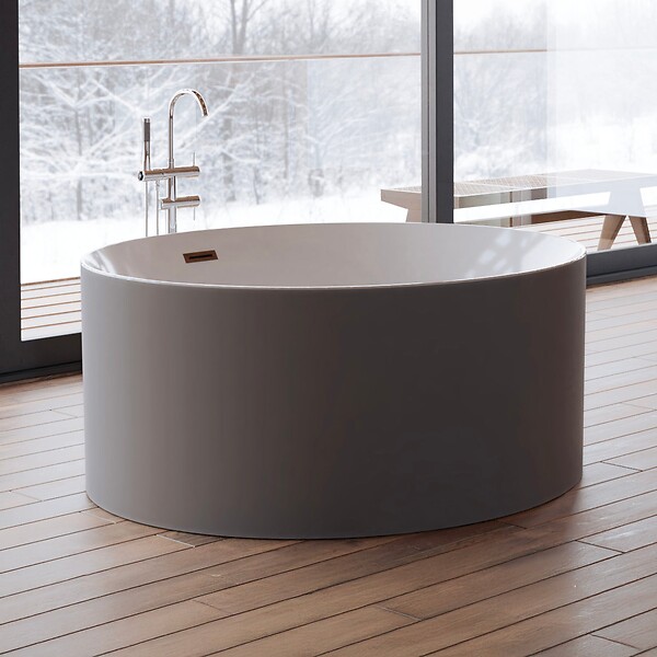 SPALINA - Baignoire Ilot Loom 2.0 130 grise 130 x130 x58 cm, by SPALINA - large