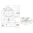 DISTRIBAIN - Baignoire balneo Seattle-S 26 jets Whirlpool - vignette
