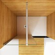 AICA SANITAIRE - AICA paroi de douche à l'italienne 50x200cm Modèle Brume, avec barre de stabilisation 90cm Paroi latérale fixe en 8mm verre de sécurité - vignette