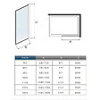 AICA SANITAIRE - AICA paroi de douche noire 100x200cm paroi de douche à l'italienne en 8mm verre anticalcaire avec barre de stabilisation 140cm - vignette