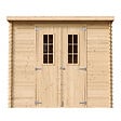 TIMBELA - Abri de jardin en bois - Stockage extérieur l239xL142xH200cm/2.63 m2 - Petit abri à outils, Local à vélos - TIMBELA M310 C - vignette