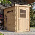 TIMBELA - Abri de jardin en bois - H198 x l239 x L144 cm / 2.63 m2 - M306 - vignette