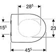 GEBERIT - Abattant WC Renova Compact Geberit - Blanc - Fermeture standard - vignette