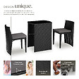 TECTAKE - Salon de jardin HAMBOURG 2 places en aluminium noir - vignette