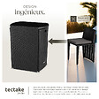TECTAKE - Salon de jardin HAMBOURG 2 places en aluminium noir - vignette