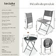 TECTAKE - Ensemble table et chaises de jardin DUSSELDORF gris - vignette