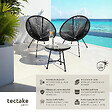 TECTAKE - Ensemble table et chaises de jardin Santana noir - vignette