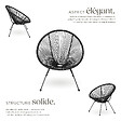 TECTAKE - Ensemble table et chaises de jardin Santana noir - vignette