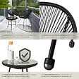 TECTAKE - Ensemble table et chaises de jardin Santana noir - vignette
