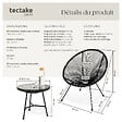 TECTAKE - Ensemble table et chaises de jardin Santana noir - vignette