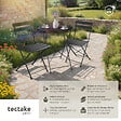 TECTAKE - Ensemble table et chaises bistrot Frieda, pliable pour 2 personnes noir - vignette