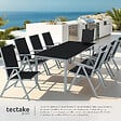 TECTAKE - Ensemble de sièges en aluminium 8+1 argent - vignette