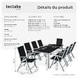 TECTAKE - Ensemble de sièges en aluminium 8+1 argent - vignette