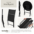 TECTAKE - Ensemble table et chaises de jardin DUSSELDORF noir - vignette