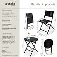 TECTAKE - Ensemble table et chaises de jardin DUSSELDORF noir - vignette