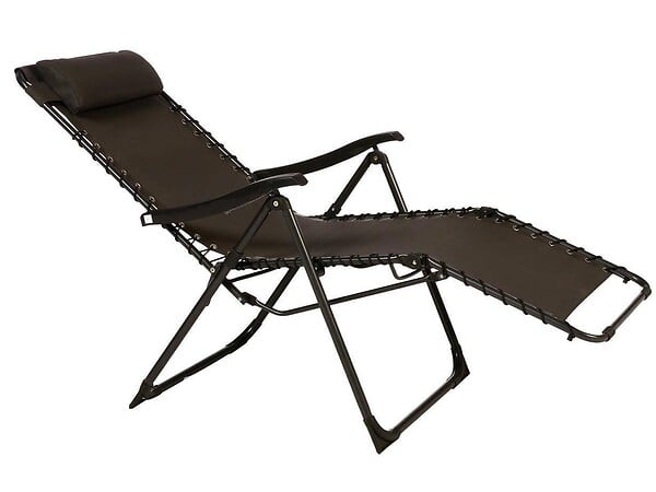 HESPERIDE - Fauteuil de jardin relax SILOS Gris anthracite - Hespéride - large