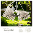 TECTAKE - Fauteuil suspendu GRAZIA beige - vignette