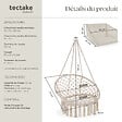 TECTAKE - Fauteuil suspendu GRAZIA beige - vignette