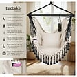 TECTAKE - Fauteuil suspendu Malika, style boho, capacité de charge 150 kg beige - vignette