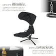 TECTAKE - Fauteuil suspendu Elaria avec pare-soleil et poche latérale noir - vignette