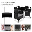 TECTAKE - Salon de jardin 6 places avec housse de protection noir/gris - vignette
