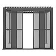 HESPERIDE - Portes coulissantes pour pergola bioclimatique "Evora" grand modèle - 1/3 côté 2,7 x 2,3 m Graphite - vignette
