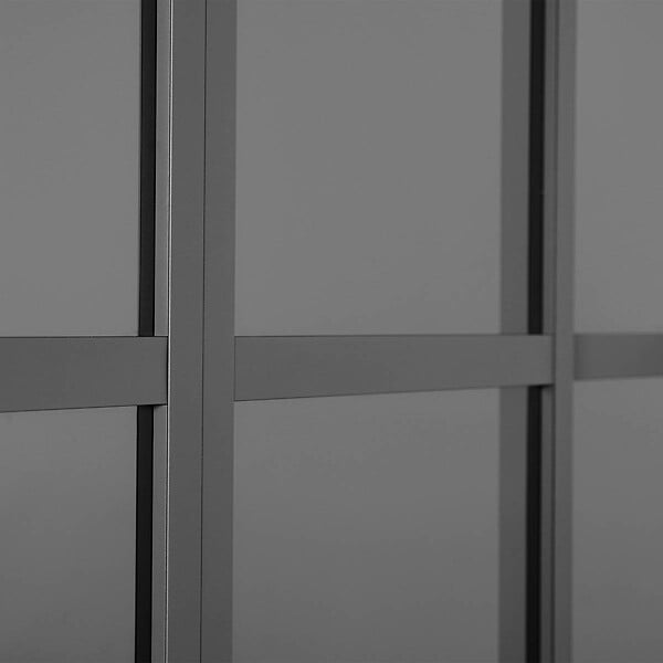 HESPERIDE - Portes coulissantes pour pergola bioclimatique "Evora" grand modèle - 1/3 côté 2,7 x 2,3 m Graphite - large