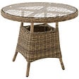 TECTAKE - Table de jardin avec cadre en aluminium et plateau en verre naturel - vignette
