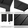 TECTAKE - Table de jardin en aluminium résistante intempéries et UV noir/noir - vignette