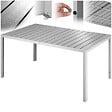 TECTAKE - Table de jardin en aluminium résistante intempéries et UV gris/argent - vignette