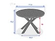 HESPERIDE - Table de jardin ronde Alu/Acacia Oriengo 4 places graphite - Hespéride - vignette