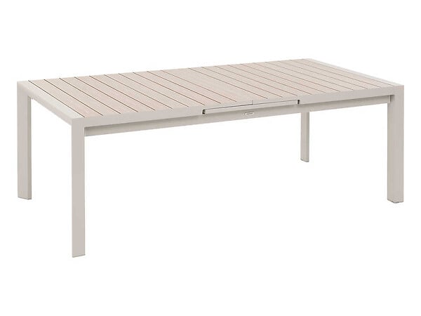 HESPERIDE - Table de jardin rectangulaire extensible alu Evasion 8/10 places lin et argile - Hespéride - large