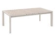 HESPERIDE - Table de jardin rectangulaire extensible alu Evasion 8/10 places lin et argile - Hespéride - vignette