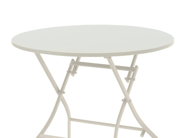HESPERIDE - Table de jardin ronde Greensboro 4 places Argile - Hespéride - large