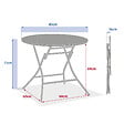 HESPERIDE - Table de jardin ronde Greensboro 4 places Argile - Hespéride - vignette