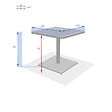 HESPERIDE - Table de jardin carrée Phuket Olive 65 x 65 cm - 2 places - Hespéride - vignette