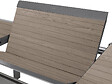 HESPERIDE - Table de jardin aluminium extensible Allure Effet bois muscade & Graphite - 10 places - Hespéride - vignette