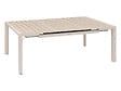 HESPERIDE - Table de jardin carrée extensible alu Evasion 8/10 places Beige lin - Hespéride - vignette