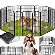 TECTAKE - Enclos pour chien modulable gris - vignette