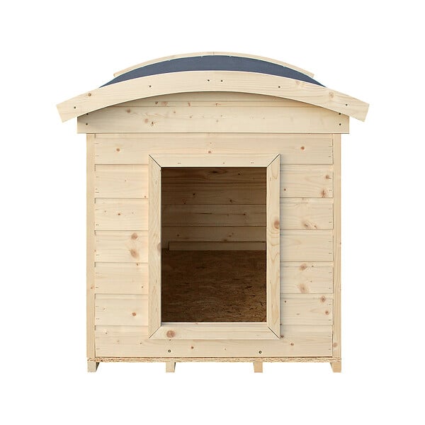 TIMBELA - Niche pour Chien Exterieur en Bois - Maison Chien de Petit Race, Toit étanche, 87 x 102 x H85 cm, Taille S - Cabane Chien TIMBELA M405-1 - large