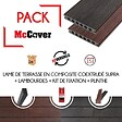 MCCOVER - PACK 1 m² lame de terrasse composite coextrudé Supra avec ACCESSOIRES 3600 x 145 x 23 mm Acajou, ep.23 mm, l.14,5 cm, L.360 cm - vignette