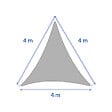 HESPERIDE - Voile d'ombrage triangulaire "Curacao" blé 4 x 4 x 4m en polyester - vignette