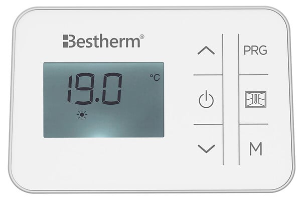 BESTHERM - Radiateur électrique fixe à inertie sèche fonte - BESTHERM - BIA 1000W - horizontal blanc - large