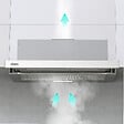 CIARRA - CIARRA Hotte Encastrable 60cm Hotte Tiroir Recyclage ou Evacuation 350m3/h CD6906DS - vignette