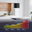 CIARRA - Hotte Ilot Central Rond 550m3/h APP Contrôle Fonction Booster Noir CD4838B - vignette