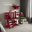 TECTAKE - Arbre à chat MARCEL 141 cm rouge bordeaux - vignette